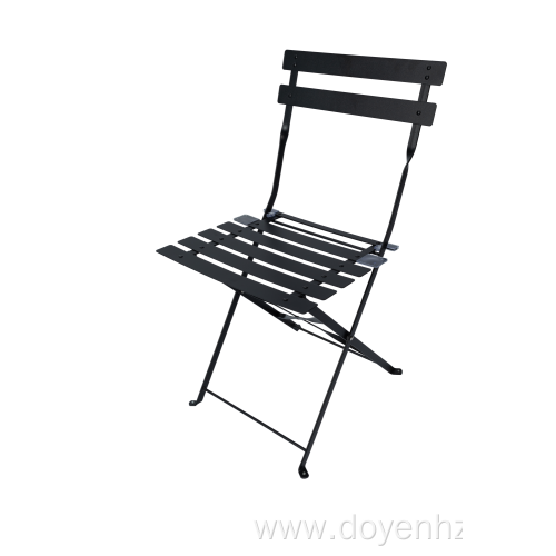 Outdoor Set Stretched Square Table and Slat Chairs